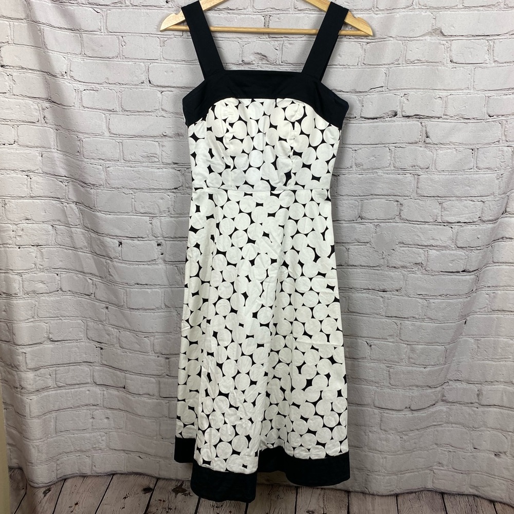 R/K ORIGINALS Sundress Black and White Polka Dot • size 4 petite